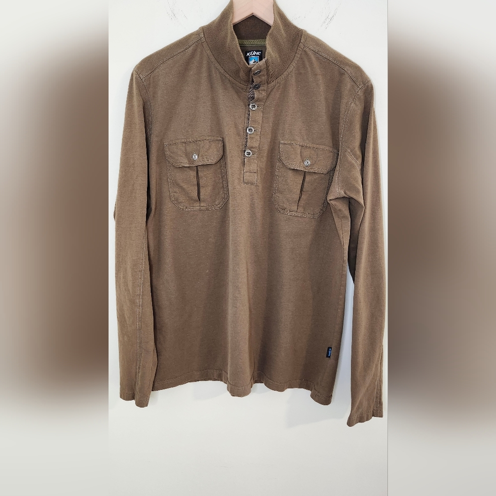 Kuhl Green Long Sleeve Tee Soft Cotton Blend